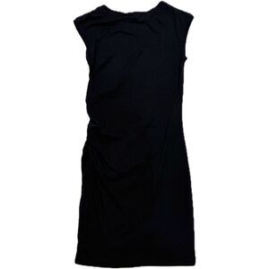 Athleta Black Sleeveless Ruched Dress – Size S